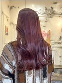 ダブルカラーピンクベージュベージュカラーケアブリーチレイヤー
