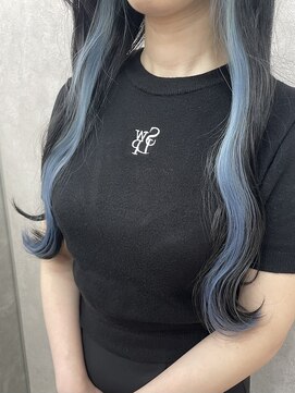 アン ブリーチ 大宮駅東口店(UN BLEACH) 【インナーカラー♪♪】水色インナー♪♪