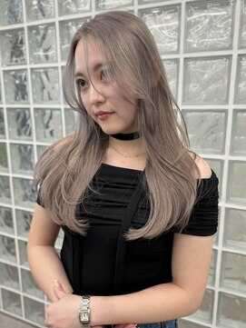 サンクプロジェクト(cinq PROJECT) ダブルカラーハイトーンカラーベージュカラー韓国風レイヤーボブ