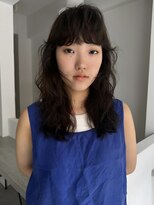 レター(LETTER) long perm×cocoa brown