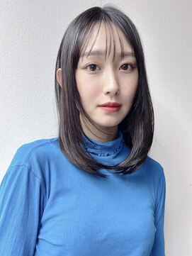 ケーツー エソラ池袋店(K-two) レイヤー×ミディアム*レイヤーカット*黒髪*面長*30代40代50代