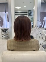 プランタン フォー ヘアー(printemps FOR HAIR) 外ハネBOB×切りっぱなし×ピンクベージュ
