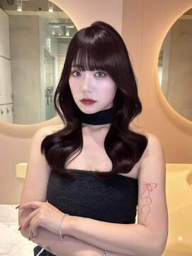 グロー オオミヤ アネックス 大宮(GLROW OMIYA ANNEX) 韓国ヘア ミディアムレイヤー 艶カラー縮毛矯正