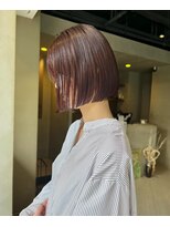 ヘアー アイス ルーチェ(HAIR ICI LUCE) ミニボブブリーチなしボルドーカラー/中西