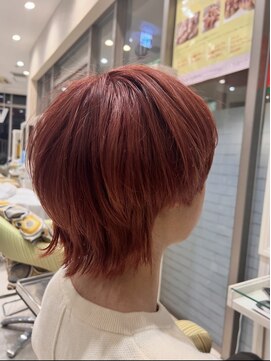 ビス ヘア アンド ビューティー 西新井店(Vis Hair＆Beauty) ショートウルフ×チェリーレッド