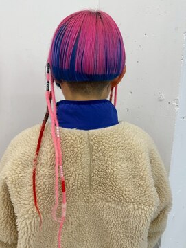 クク(QUQU) ボブ ドレッド 派手 デザインボブ