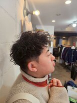 グッドプレイスアンドシング(Good Place&thing)&nbsp;メンズカットセンターパートニュアンスパーママッシュ