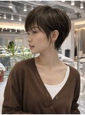 コンパクトマッシュショートパーマくびれショート顔まわり川崎