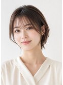 シースルーバングショートウルフカット結べる長さのボブ