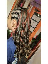 ヘアーメイクデコトウキョウ 鹿児島 天文館店(hair make Deco.Tokyo)&nbsp;#コーンロウ　#編み込みエクステンション　#ブレイズ　#鹿児島