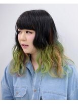 クリーン ヘアデザイン(CLLN hair Design)&nbsp;【CLLN】ネイビーブラック×トロピカルレインボー