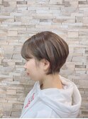 前下がりハンサムショート