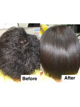 メイクスカトレア独自の薬剤調合による「リメイクメント縮毛矯正」クセ毛だけでなく髪までも生まれ変わる