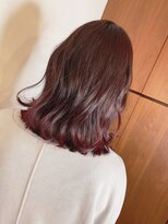 グランドライン(GRAND LINE)&nbsp;《GRANDLINE友田千栄》ブリーチなし大人可愛いローズレッド