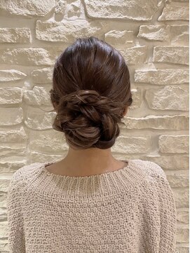 セットサロンフレア ヘアセット/ボブルフ/ショコラベージュ/カール/ベビーバング