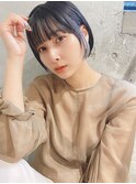小顔に見える大人ショートボブ/インナーカラー