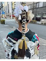 エンタリティ(entality) 成人式や卒業式にオススメ♪ハイポニー×紐×金箔アレンジ