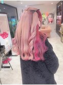 ペールピンクベージュ×インナーピンク