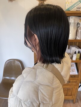 ルヴェール 本店(LeVert) ピンクベージュ×グレーブラック