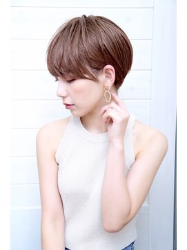 オーシャン(Ocean) [OCEAN Hair&Life藤原純]ピンクベージカラーし耳かけショート☆