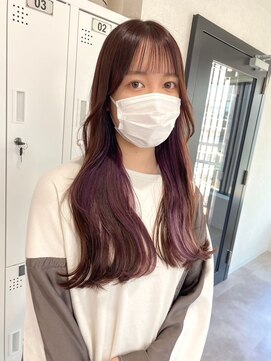 ムク 横浜店(muku) ダブルカラーピンクベージュベージュカラーケアブリーチレイヤー