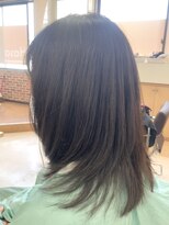 カットハウス はさみの部屋&nbsp;セミロングレイヤー/メテオ酸性/縮毛矯正/内巻き/ワンカール