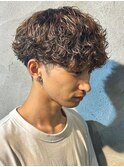 波巻きスパイラルパーマメンズパーマメンズマッシュ