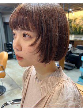 ニコ(HAIR DESIGN ROOM nico) ミニボブと暖色ブラウン