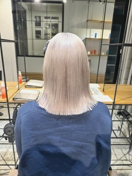 リムレス(LIMLESS) ミルクティーベージュラベンダーピンクダブルカラーブリーチ