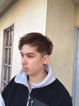 エイミーバイアフロート(amie  by afloat) 【伊藤指名限定】刈り上げアップバング×ブラウンベージュ