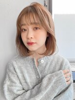 アグノス 青山(Agnos)&nbsp;ミニウルフ デジタルパーマ サイドバング 小顔 レイヤー