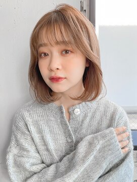 アグノス 青山(Agnos) ミニウルフ デジタルパーマ サイドバング 小顔 レイヤー