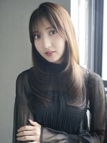 アルバム 池袋(ALBUM) フェミニンロング似合わせカットマロンベージュ_F70213