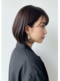 30代40代大人丸みボブ髪質改善酸性ストレート白髪染めハイライト