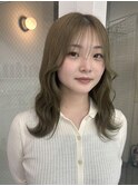 ブリーチなしオリーブグレージュ/セミブリーチ