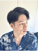 メンズビジネス爽やかツーブロックショートバーバー眉毛カット