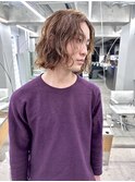 サーフカールスパイキーショートブルーブラックフェザーパーマ