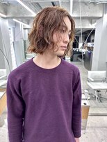 サーフカールスパイキーショートブルーブラックフェザーパーマ