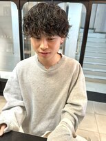 シータ(sheta)&nbsp;【表参道sheta中澤】マッシュパーマアッシュブラックメンズ