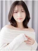 ダークアッシュくびれミディアムレイヤーカットZ戸田公園30代