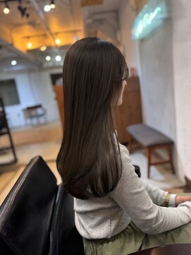 エル バイ ホーム(L by HOME) オリーブベージュ　赤み無し透明感カラー　艶感トリートメント