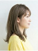 30代に◎白髪ぼかし＆透明感シークレットハイライトミディ