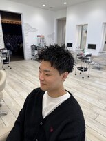 ロンド ラマ 岐阜(Lond bla-ma)&nbsp;スパイキーショート×無造作ピンパーマ【Lond伊藤メンズ】