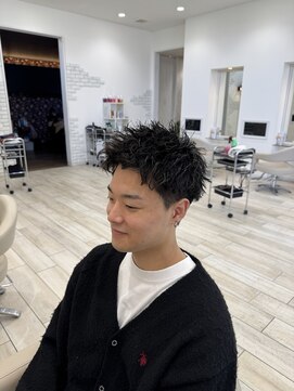 ロンド ラマ 岐阜(Lond bla-ma) スパイキーショート×無造作ピンパーマ【Lond伊藤メンズ】