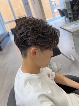 ビカムメンズヘアー 栄店(become men's hair) フェザーパーマニュアンスパーマ毛流れ名古屋栄