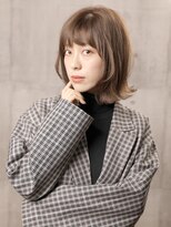 ノエルヘアー(Noel hair)&nbsp;オリーブベージュの切りっぱなしボブ