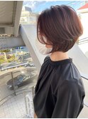 20代30代40代大人可愛いくびれショート前下がりボブ丸みショート
