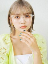 ビューティービースト 大名店(beauty:beast)&nbsp;ハイトーンインナーカラー×切りっぱなしボブ