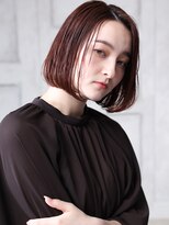 クラッチ ユニ(CLUTCH uni)&nbsp;大人可愛い小顔美髪ツヤ髪センター分ボブカシスレッドA1