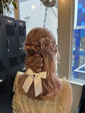 ヴァイス 渋谷店(VAICE) 《結婚式ヘアセット》編み下ろしハーフアップ